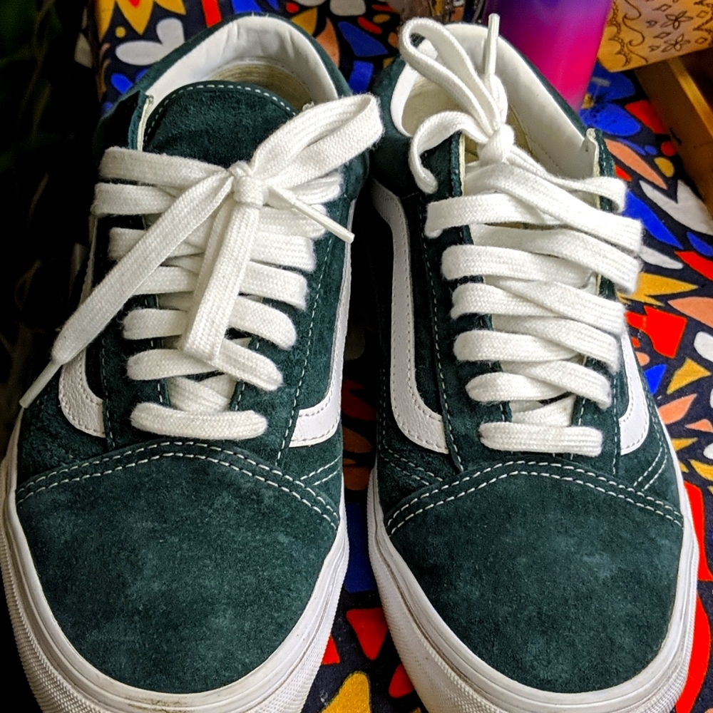 Hunter green vans